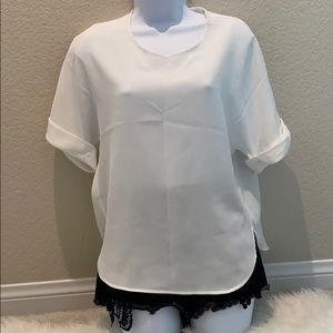 White loose top